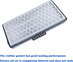 Geschikt voor Filter voor stofzuigers, compatibel met Miele stofzuigers C2 C3 S4 S5 S6 S8 serie SF-HA 50/SF-AA 50 H13 AirClean-filter (2 stuks) — thumbnail 4
