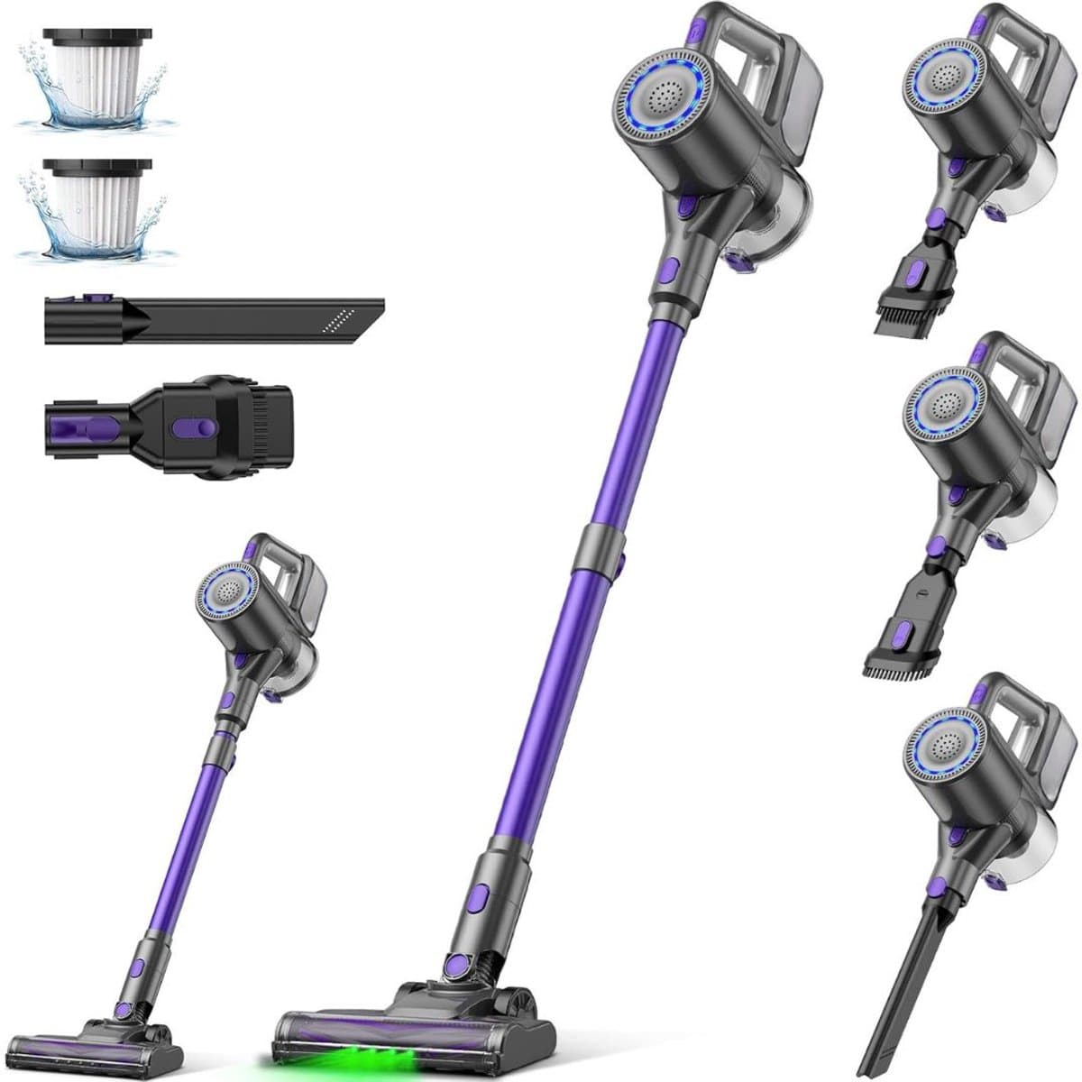 MKSS® Stofzuiger draadloos - Steelstofzuiger Snoerloos - Tapijtreiniger — afbeelding 1