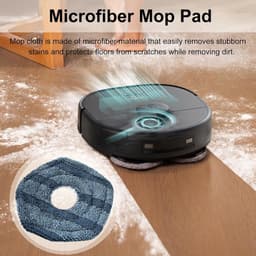 4 Stuks Mop Pads geschikt voor Eufy X10 Pro Omni en Eufy X9 Pro Robot Stofzuigers - Wasbaar en Herbruikbare Zachte Dweilen Pad Vervanging Accessoires — thumbnail 3