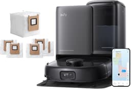 eufy Robotstofzuiger Omni E25 met 6 stofzakken, HydroJet dweilsysteem, 20.000 Pa zuigkracht, DuoSpiral borstels die ontklitten, CornerRover arm voor het schoonmaken van hoeken, alles-in-één station — thumbnail 1