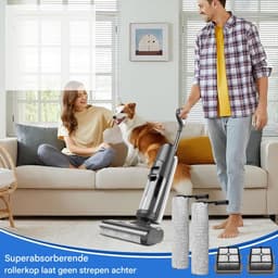 GELLDG Stofzuigeraccessoires - Vervangende rolborstels voor stofzuigers - HEPA-filter - Inclusief 2 rolborstels, 2 filters en 1 reinigingsborstel - Geschikt voor Tineco Floor One S5 / S5 Pro / S5 Pro 2 / S5 Extreme — thumbnail 4