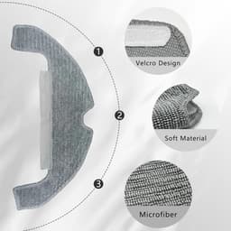 Wisserdoeken Geschikt voor DREAME D10 Plus Gen 2 / D10s plus / D9 PLUS robotstofzuigeraccessoires, D10 Plus Gen 2 accessoires, 8 dweilpads, herbruikbaar en wasbaar, reservedoek, accessoires — thumbnail 4