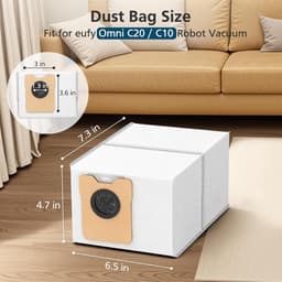 12 Stuks stofzakken geschikt voor Eufy Omni C20, C10 robotstofzuigers - Stofzuigerzakken - vervangende accessoires met grote capaciteit — thumbnail 4