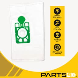 30 stofzuigerzakken PARTS4® geschikt voor Numatic NVM 1CH 1B/C -30 stuks- | Extra sterk & hoge filtratie dankzij 5 lagen | O.a geschikt voor Numatic Henry, Hetty, James, PPR-240, 604015 Hepa-Flo — thumbnail 3