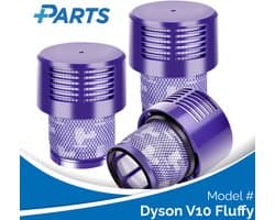 Dyson V10 Fluffy Filters (3 Stuks, Plus.Parts® alternatief voor 969082-01)