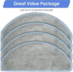 (8 PCS) Q052020 Q0120 Y0140 Vervangende Dweilpads geschikt voor iRobot Roomba Vacuum 2 Essential Robot Combo Robotstofzuiger en Dweil Y0140 Y0110 Q011 Q0120 Dweildoeken Accessoireset — thumbnail 4