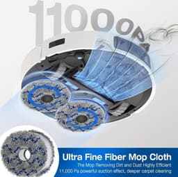 Reserveonderdelen geschikt voor ECOVACS DEEBOT T30 Omni/T30 PRO Omni – 17-delige accessoire set geschikt voor robotstofzuigers, inclusief 4 HEPA-filters, 4 dweilen, 4 zijborstels en 4 stofzakken. — thumbnail 4