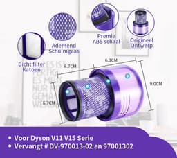 Replacements® HEPA filters geschikt voor Dyson V11 en V15 - 4 stuks — thumbnail 3