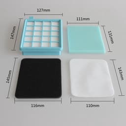 Gelijkwaardige aan origineel, HEPA Filterset geschikt voor Philips FC8058/01 Power Pro Compact - Filters — thumbnail 2