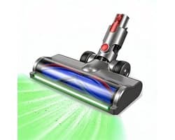Stofzuigermond - Geschikt voor Dyson Steelstofzuiger V7/V8/V10/V11/V15/G5 - Groen Led - Wasbare borstel - Stofzuigeraccessoires - Vloerzuigmond - Blauw
