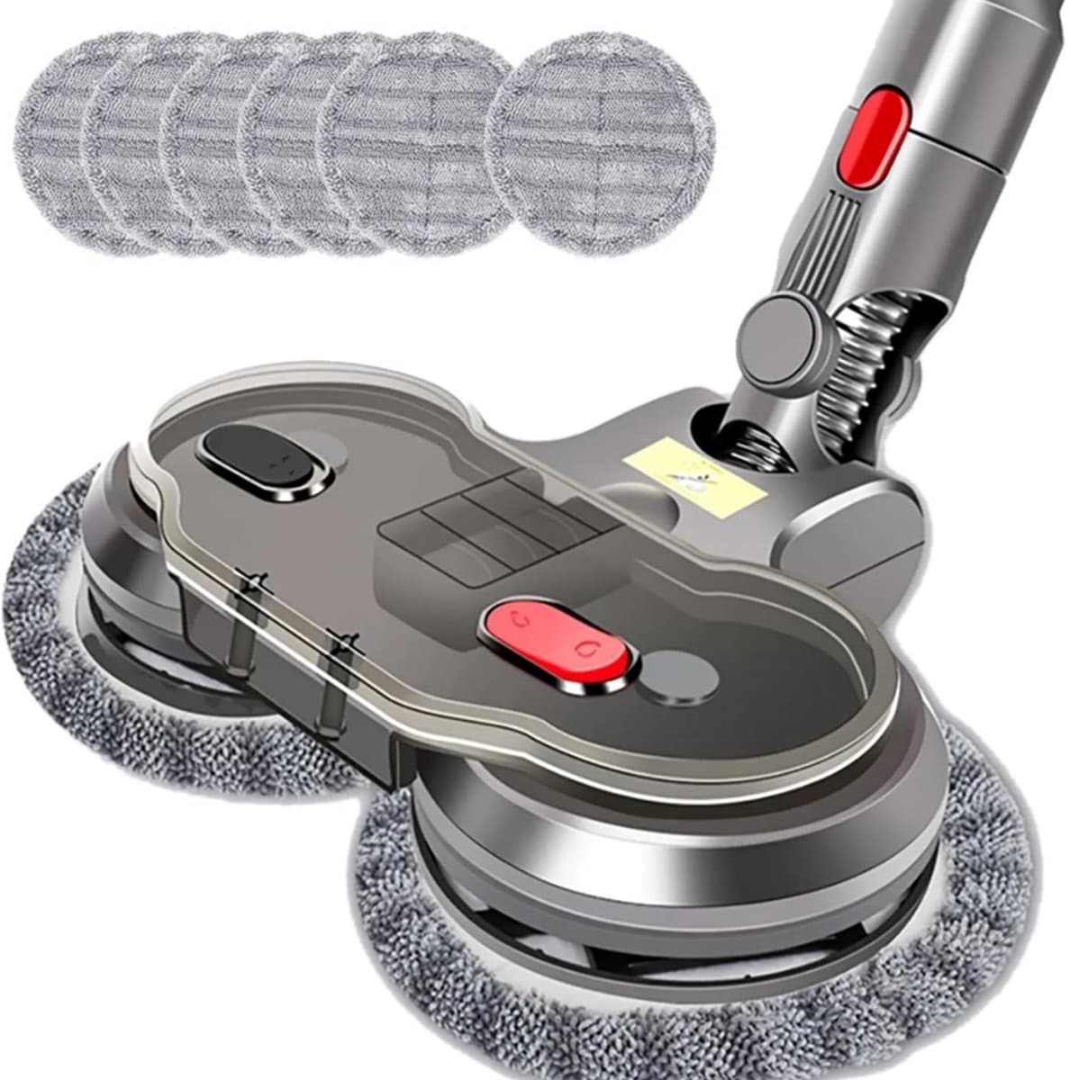 Elektrische mop geschikt voor Dyson V7 V8 V10 V11 V15 - Stofzuigers - Incl 6 Dweil Pads – Vloerwisser - Dweilsysteem - Vloerwisser - Grijs — afbeelding 1
