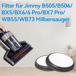 4 stuks HEPA filter - geschikt voor Jimmy B505 - B506 - BX5 - BX6 - 6 Pro - BX7 Pro - WB55 - WB73 mijtzuigers - en borstels — thumbnail 4