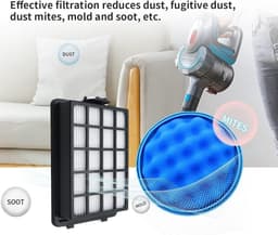 2 Stks/partij Stofzuiger Accessoires Onderdelen Stof Filters H13 Hepa Gescht voor Samsung SC21F50 SC15F50 FLT9511 Huisdier Sensor VCA-VH50 — thumbnail 3