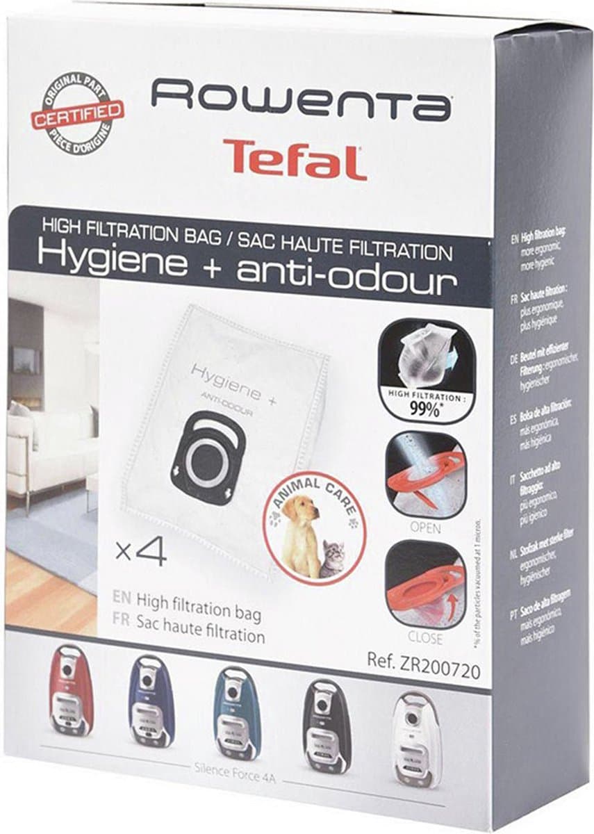 Rowenta Hygiene Plus Anti-Odour ZR200720 - Stofzuigerzakken - 4 stuks — afbeelding 1