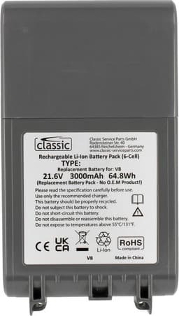 Classic Accu geschikt voor Dyson V8 Absolute, V8 Fluffy, V8 Animal - 21,6V / 3000mAh — thumbnail 3