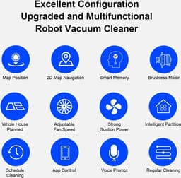 M7S PRO Robot Stofzuiger, Droog en Nat Dweilen Combo, Smart Mapping, WiFi App, 4KPa Zuigkracht, Borstelloze Motor, Werkt met Alexa en Google Assistant, Ideaal voor Huisdierhaar, Tapijt, Harde Vloer — thumbnail 4