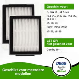DEGG® - Filters geschikt voor iRobot Roomba i7/i7+, i8/i8+, i1, i3/i3+, i4/i4+, i5/i5+, i6/i6+, e5, e6, e7 - Hepa filters - geschikt voor iRobot onderdelen - DUBBEL JAARPAKKET - 12 STUK(S) — thumbnail 5