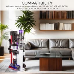 Stofzuigerhouder geschikt voor Dyson V6, V7, V8, V10, V11, V15, DC30, DC31, DC34, DC35, DC58, DC59, DC62, DC74 — thumbnail 4