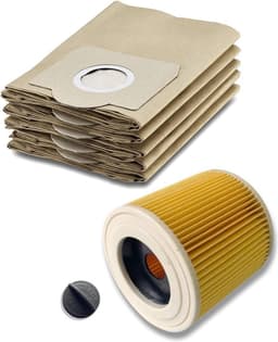 Papieren filterzakken - patroonfilter - sluiting - Kärcher WD2 WD3 MV2 MV3 A2054 A2201 - 6.959-130.0 6.414-552.0 4.075-012.0 — thumbnail 2