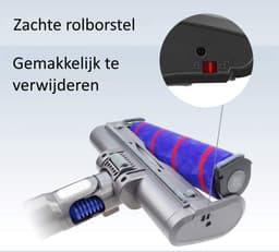 Zuigmond met zachte roller geschikt voor Dyson V7 / V8 / V10 / V11 en V15 Series Steelstofzuigers – met LED Licht — thumbnail 3