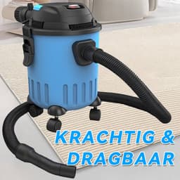 15L Nat en Droog Stofzuiger met Wielonderstel, Complete Accessoire Set – 5 Meter Kabel, Filter, Geluiddemper, Vloerborstel & Verlengbuizen voor Garage, Huis en Werkplaats — thumbnail 5