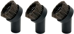 3 stuks Vervangende ronde stofborstel met zachte haren voor stofzuiger - 32 mm (1,25 inch) zwarte borstel - voor stofzuigerslang van 32 mm - Stofzuigerborstel voor het reinigen van auto, bank en stoel — thumbnail 1
