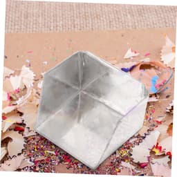 Stoffer Zonder Handvat - Vuilnis Stoffer - Bureau Reinigen - IJzeren Materiaal - 7 x 7 x 5 cm - Zilver — thumbnail 2