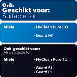 8x Dparts stofzakken geschikt voor Miele HyClean Pure CO - Guard M1 series stofzuigzak - stofzuigerzakken met 1 filter - ook voor Guard S1 en L1 TU — thumbnail 2