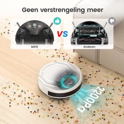 Lefant M210P Robotstofzuiger – 2200 Pa zuigkracht – Zuigopening die niet verstopt raakt – Ideaal voor huisdierhaar, harde vloeren en tapijt — thumbnail 2