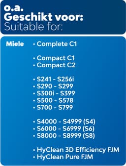 20x Dparts PRO stofzakken geschikt voor Miele FJM - met 2 filters - stofzuigerzakken HyClean 3D Efficiency FJM - HyClean Pure FJM - Compact C1, C2 en Complete C1 stofzuiger series - stofzuigzak MI30 — thumbnail 2