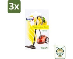 3 x Blixer - Beckmann - Stofzuiger Deodorant - Citrus - 4 Geurverspreiders - Grootverpakking - Stofzuiger Geur - Citrusgeur - Geurverspreider - Frisse Lucht - Huishoudelijke Geur