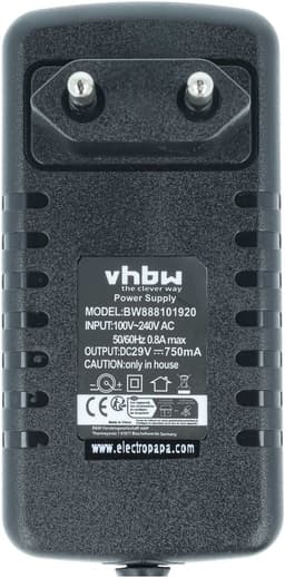 vhbw-oplader, compatibel met OBH Nordica Air Force 560 Flex EO9471NO en Air Force 460 EO9291NO handstofzuigers, accustofzuigers — thumbnail 4