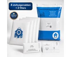 Miele GN stofzuigerzakken van Kleanburg® - Geschikt voor Miele C1, C2, C3, S5, S8 - 4 zakken, 1 motorfilter en 1 AirClean filter- Miele 991730 - Gelijk aan Originele Kwaliteit
