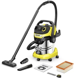 Kärcher WD 5 Control P S 25/5/22 Nat & Droog Stofzuiger - 1200W - 260mbar - 25 Liter - Met Blaasfunctie - Bouwstozuiger - Alleszuiger — thumbnail 1