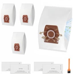 7 stuks - Erbij betrekken4 stofzakken - 2 sets filterkatoen en een borstel - compatibel met Miele Hoover Pure CO-stofzuigerzakken voor Guard M1 S8380 Flex Parquet Silence Performance Cat & Dog-serie — thumbnail 1