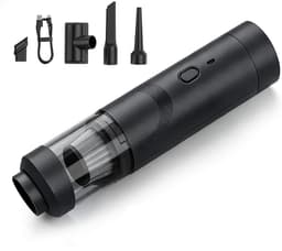 zurabini - Draadloze Handstofzuiger - Auto Stofzuiger Draadloos -Handstofzuiger Auto 19000Pa - 4-in-1 Mini Auto Stofzuiger - HEPA Filter - USB-C Oplaadbaar - Met Meerdere Opzetstukken - Voor Auto, Bureau en Thuis — thumbnail 1