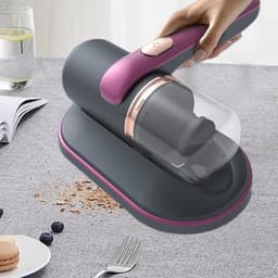 Handmatrasstofzuiger - Kleine stofzuiger - Matras reinigen - Draadloos ontwerp - 68 W - Paars — thumbnail 5
