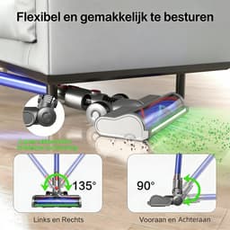 Stofzuigerborstel - Zuigmond Geschikt voor Dyson Steelstofzuiger V7/V8/V10/V11/V15/G5 - Vloerzuigmond - Stofzuigermondstuk - Stofzuigeraccessoires - Met LED Lampen - Blauw — thumbnail 2