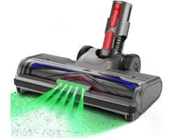 Stofzuigerborstel - Zuigmond Geschikt voor Dyson Steelstofzuiger V7/V8/V10/V11/V15/G5 - Vloerzuigmond - Stofzuigermondstuk - Stofzuigeraccessoires - Met LED Lampen - Zwart