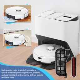 Reiningsborstel 2-in-1 Set - Waterfilter - Onderhoudsborstel - Reserveonderdelen - Compatibel met Roborock S8 MaxV Ultra/S8 Pro Ultra - Hittebestendig - Robotstofzuiger — thumbnail 2