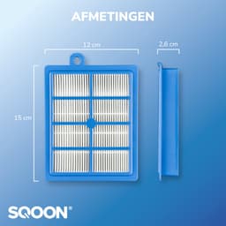 SQOON® Serviceset geschikt voor Philips, AEG, Electrolux stofzuigers - Gelijk aan model: FC8031 - Met HEPA-filter en geurstaafjes voor schone en frisse lucht tijdens het stofzuigen — thumbnail 1