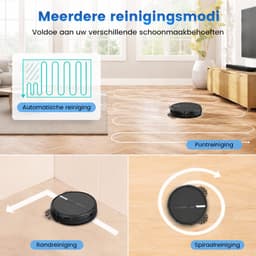 AIRROBO G60 – Robotstofzuiger - voor nat en droog gebruik – met dweilfunctie – combineert vegen, stofzuigen en dweilen in één apparaat – krachtige zuigkracht van 4000 Pa – intelligente gyroscoopnavigatie — thumbnail 2