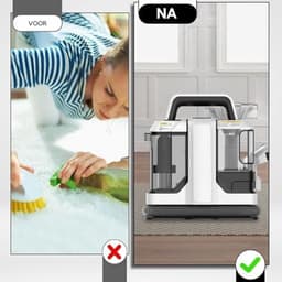 Verte Meubelreiniger - Draagbare Tapijtreiniger – 450 W - Krachtige Zuigkracht - Voor Bekleding en Vlekverwijdering – Handmodel Vlekverwijderaar voor Banken - Tapijten - Autostoelen - Matrassen en Stoffen – Wit — thumbnail 4