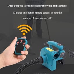 Industriële Stofzuiger - Bouwstofzuiger Werkplaats - Efficiënt Reinigen - Afstandsbediening 10m - 4800W - Grijs — thumbnail 5