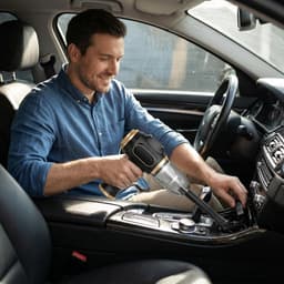 KZQ Handheld auto stofzuiger met LCD-scherm - Draadloze oplaadbare stofzuiger voor auto thuis kantoor en huisdierharen - 7-in-1 reinigingsset - Zwart — thumbnail 2