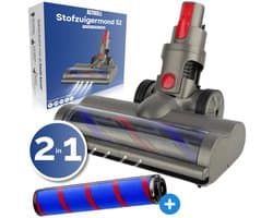 Actueell® 2 in 1 Stofzuigermond S2 Geschikt voor Dyson V15, V11, V10, V8, V7 Steelstofzuiger – Turbo Vloerborstel met 4 LED Lampen – Parketborstel – Gemotoriseerde Roterende Borstel – Vervangende Zuigmond