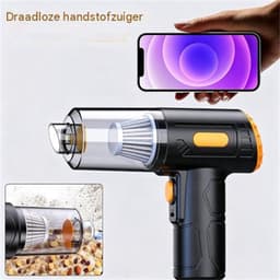 carmdering - Draadloze Handstofzuiger 8000Pa – Mini Auto Stofzuiger met USB-C Opladen – Krachtige Kruimeldief voor Auto, Huis en Kantoor – Handheld Stofzuiger — thumbnail 3