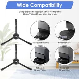 Zijborstels 6 Stuks - Compatibel met Roborock Q5 Max+, S8 MaxV Ultra, Q5 Pro - Q8 Max+ - Q Revo - Qrevo Pro - Qrevo S - Qrevo Slim - Qrevo Master - Stofzuigerborstels — thumbnail 3