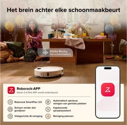 Roborock Qrevo Edge 2 Set-robotstofzuiger-25.000 Pa-7,98 cm ultraslank-12 mm dweilheffing-80°C warmwatermopwas& zelfreinigend station-FlexiArm-RetractSense navigatie-dubbel anti-klitssysteem-reactieve AI & Roborock app-bediening — thumbnail 5