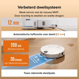 Roborock Qrevo Edge 2 Set-robotstofzuiger-25.000 Pa-7,98 cm ultraslank-12 mm dweilheffing-80°C warmwatermopwas& zelfreinigend station-FlexiArm-RetractSense navigatie-dubbel anti-klitssysteem-reactieve AI & Roborock app-bediening — thumbnail 3